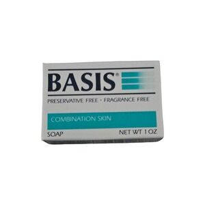 Basis Vintage Bar Soap Size 1oz Combination Skin NOS 1994 Fragrance Free [3bars]
